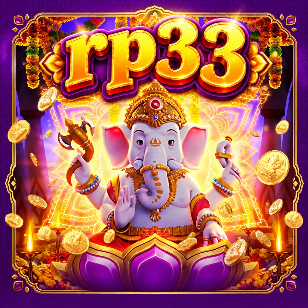 Dewa Ganesha bernuansa keemasan dalam game Ganesha Gold dari rp33